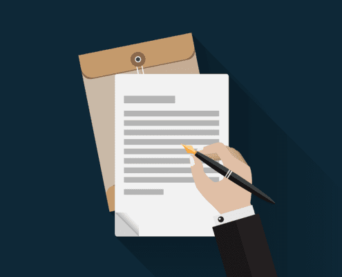 illustration writing letter